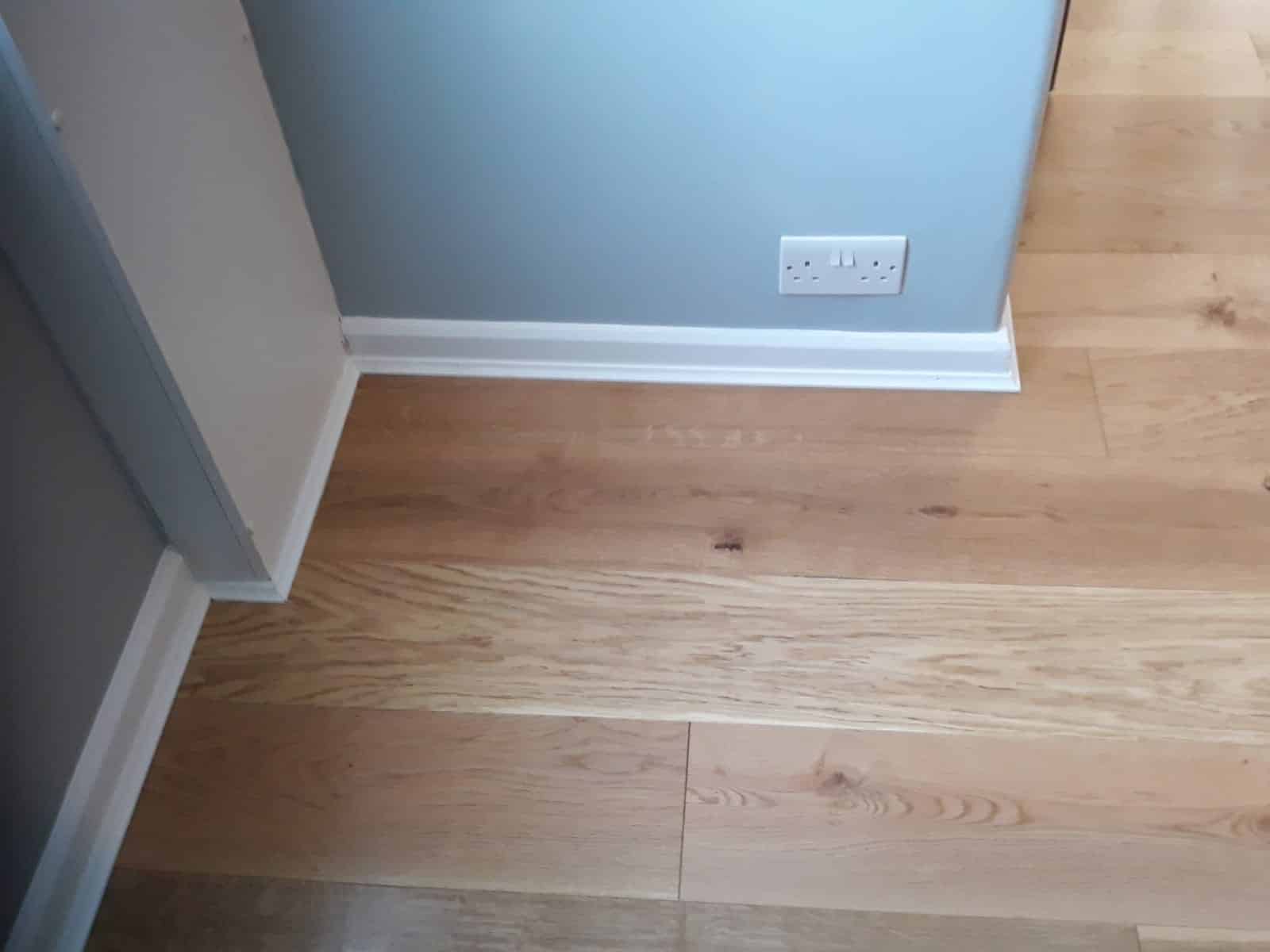 Fitted Oak Engineered Floor With White Beading Peter Andrews