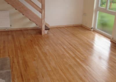 Sanded floor on completion