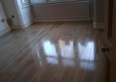 Newly sanded and varnished floor