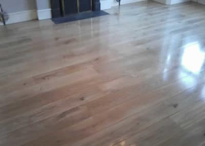 Newly sanded and varnished floor