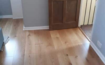 Fitted Oak Engineered Floor with White Beading