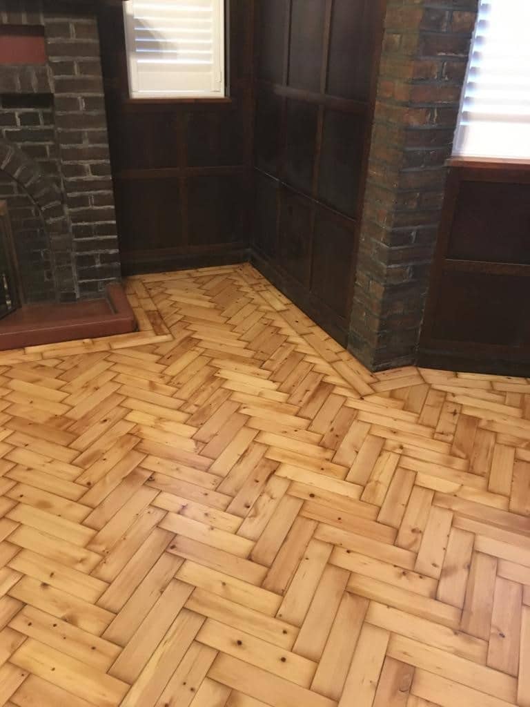 Wood floor restoration in Epsom, KT17