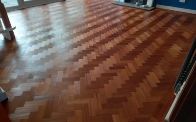 Exotic Parquet Wood Floor Restoration in Epsom, Surrey