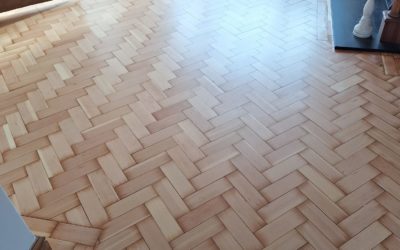Douglas Fir Parquet Restoration in Carshalton