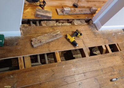 Pine Floorboard Restoration with Pine Slivers, in Tadworth