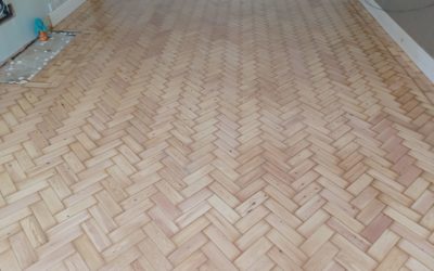 Restoration of a Pitch Pine Parquet Floor, in Coulsdon, Surrey