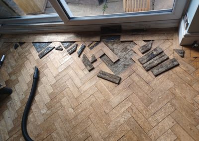 Pitch Pine Parquet Before