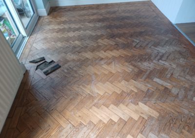 Pitch Pine Parquet Before